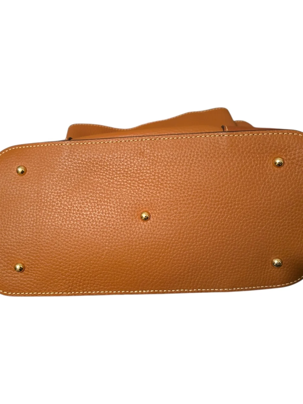 Dooney & Bourke Tan Pebble Leather Shoulder Tote with Wristlet